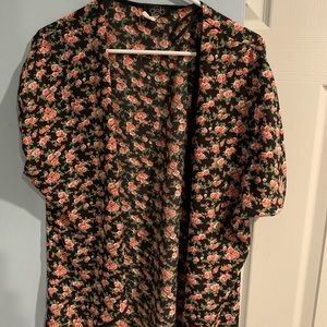 Floral patterned cardigan